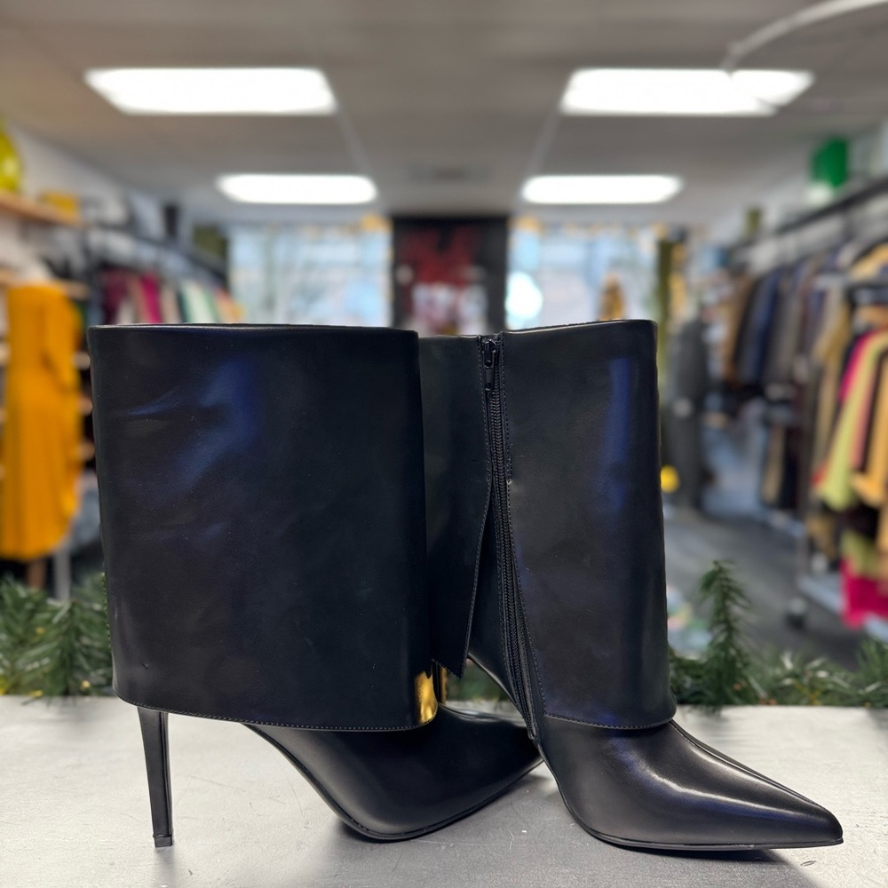 INC International Concepts Black Heeled Boots